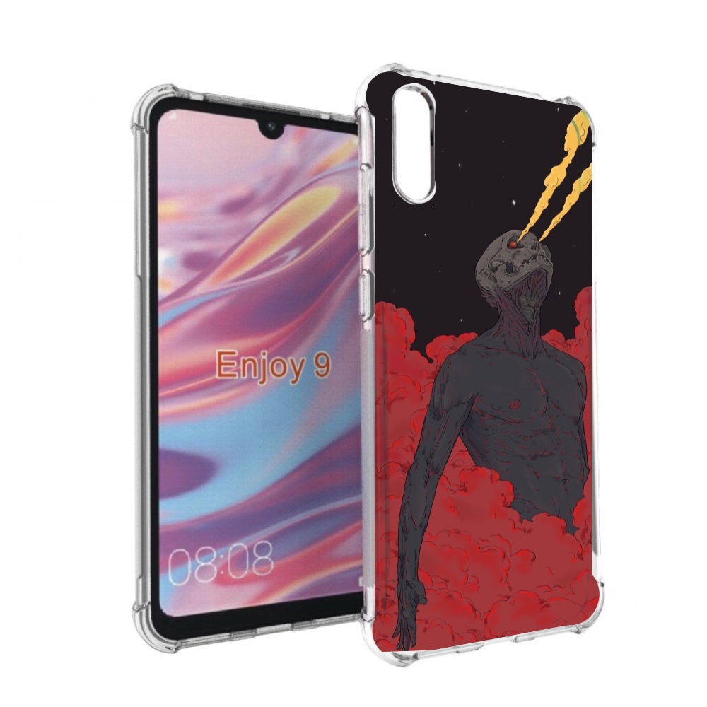 

Чехол бампер MyPads скелет в красном дыму для Huawei Enjoy 9, Прозрачный, Tocco