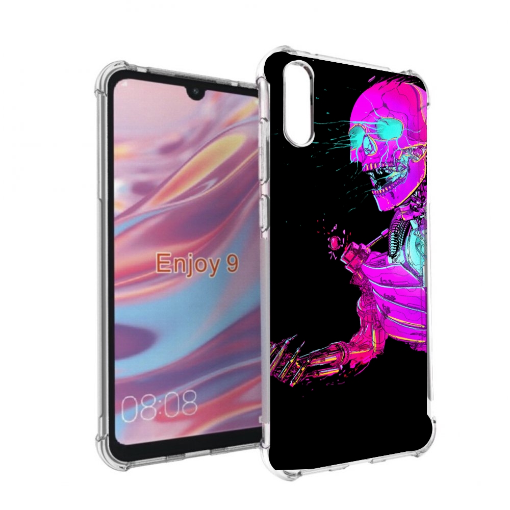

Чехол бампер MyPads скелет-робот-фиолетовый для Huawei Enjoy 9, Прозрачный, Tocco