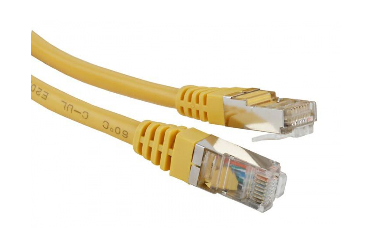 Патч-корд Hyperline RJ45-RJ45 вилка-вилка 1м (PC-LPM-STP-RJ45-RJ45-C5e-1M-LSZH-YL)