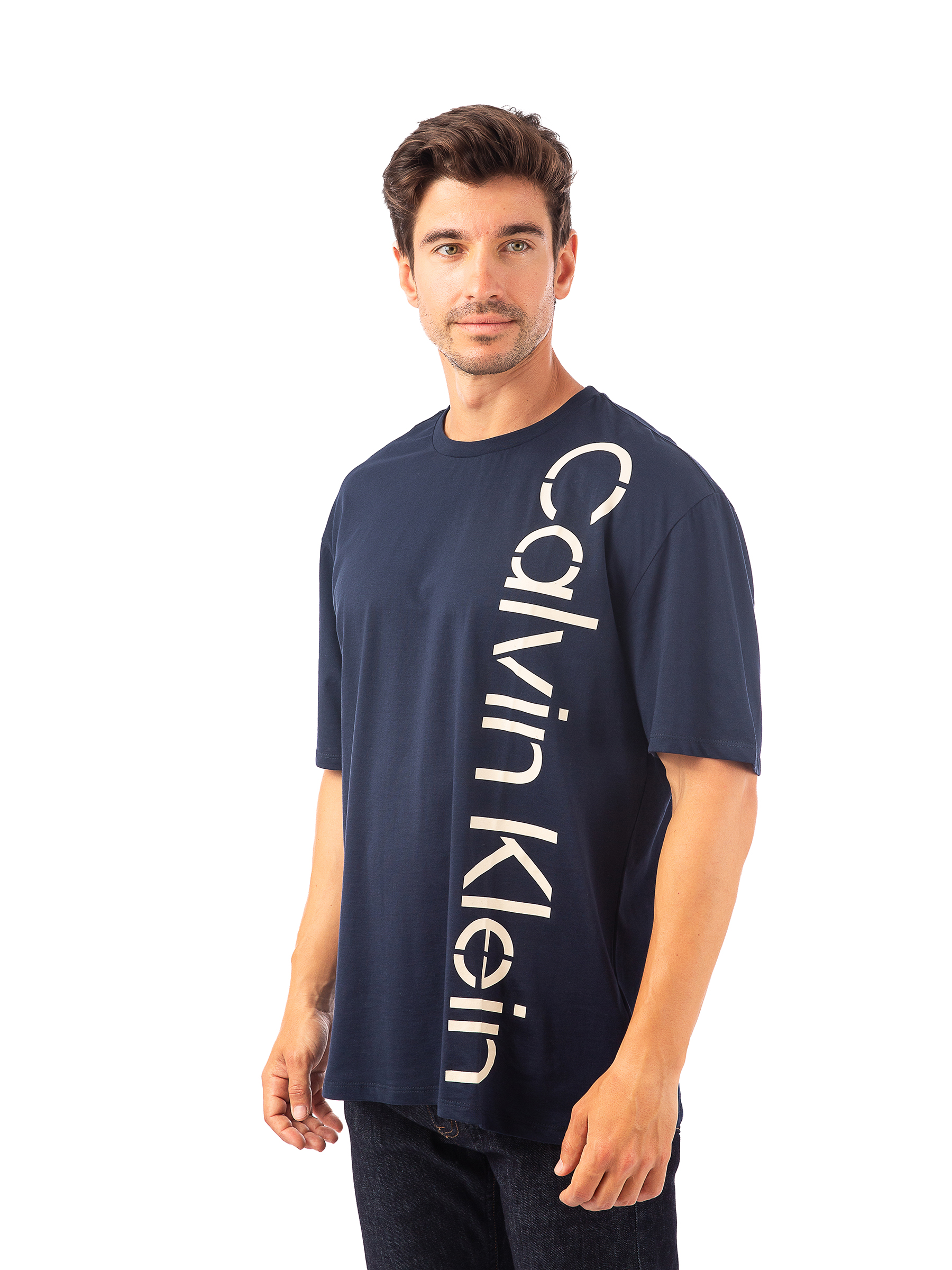 

Футболка мужская Calvin Klein 40JM886 синяя XL, Синий, 40JM886
