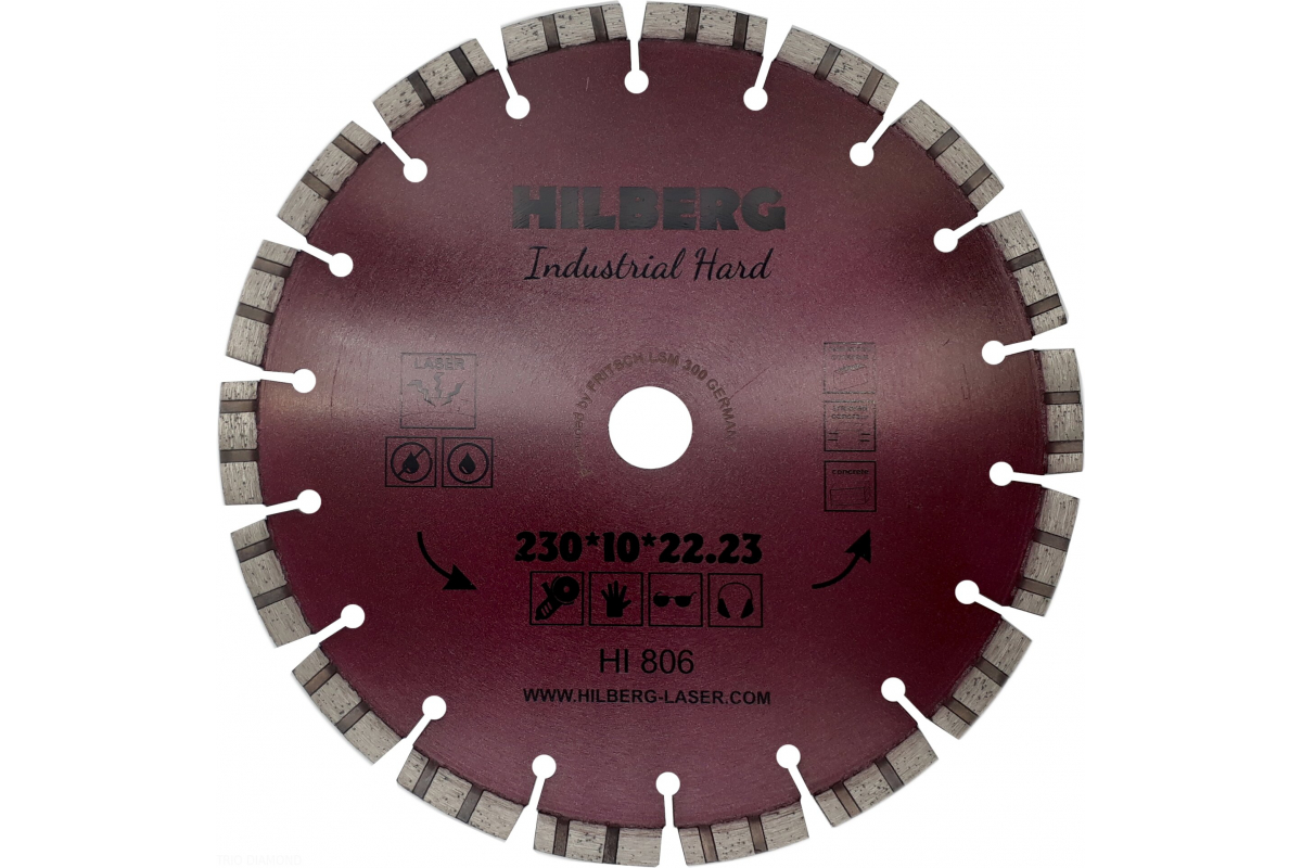 фото Диск алмазный отрезной industrial hard (230х22.23 мм) hilberg hi806