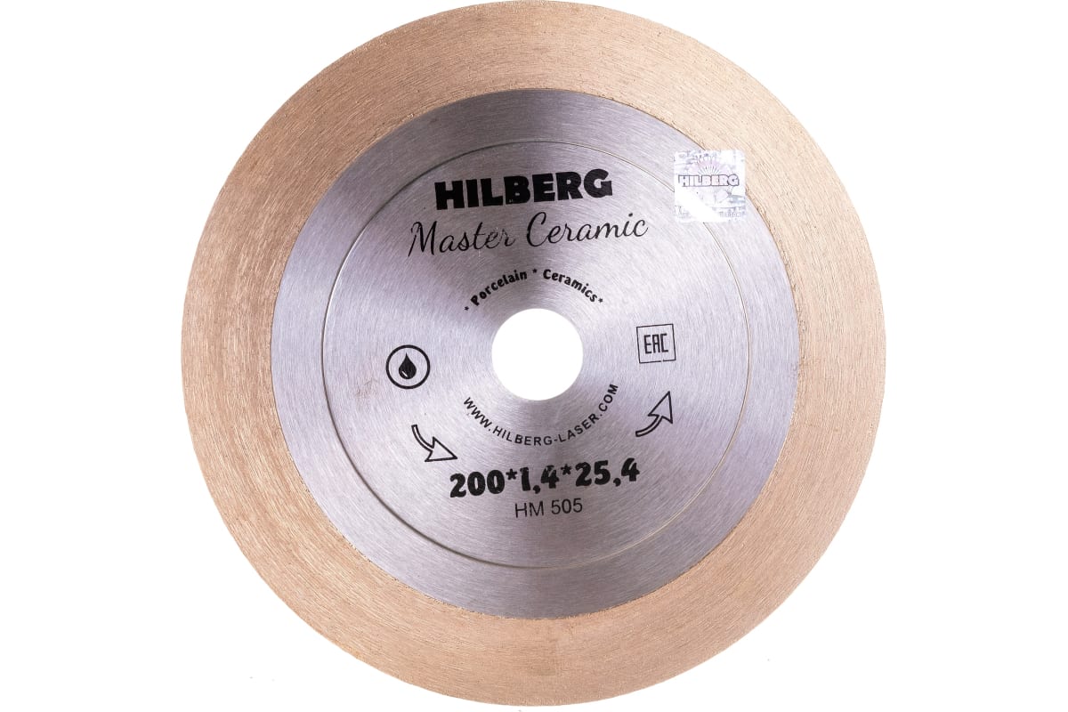 Диск алмазный отрезной Master Сeramic (200х1.4х25.4 мм) Hilberg HM505