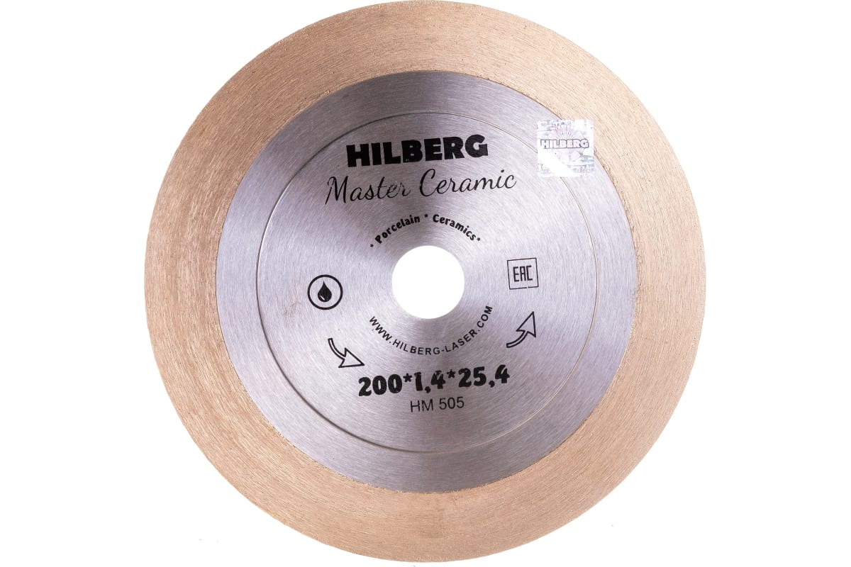 фото Диск алмазный отрезной master сeramic (200х1.4х25.4 мм) hilberg hm505