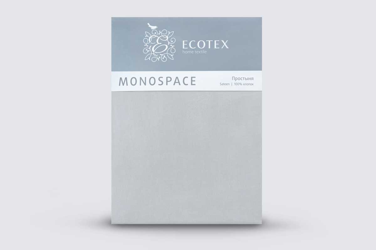 

Простыня Ecotex Моноспейс, евро, 220x240, сатин-премиум, серый, Моноспейс