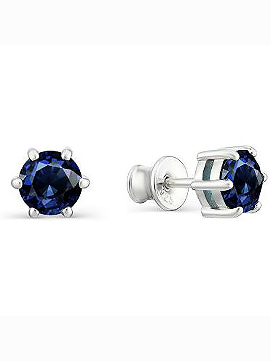 

Серьги с 2 сапфирами из серебра Алкор серебро 02-1194_00ШС-00, 02-1194_00ШС-00