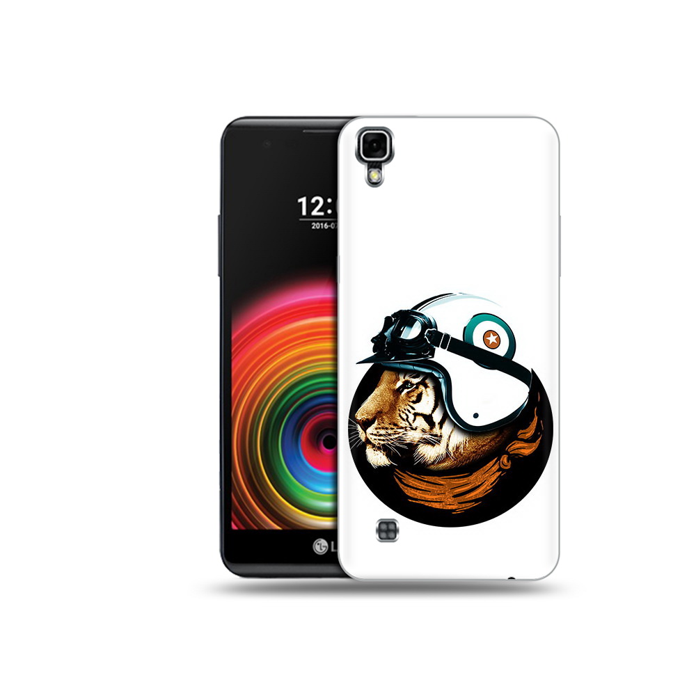 

Чехол MyPads Tocco для LG X Power Тигр в шлеме, Прозрачный, Tocco