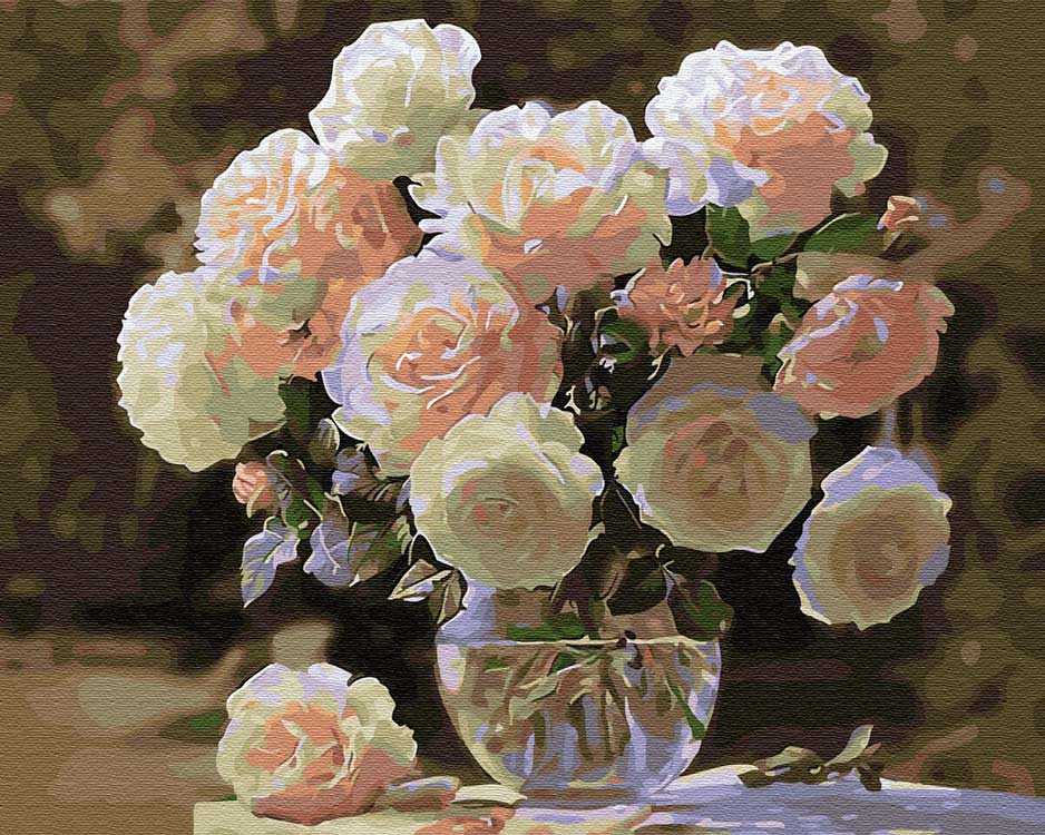 

Живопись по номерам Цветной Утренний букет 40x50, Утренний букет