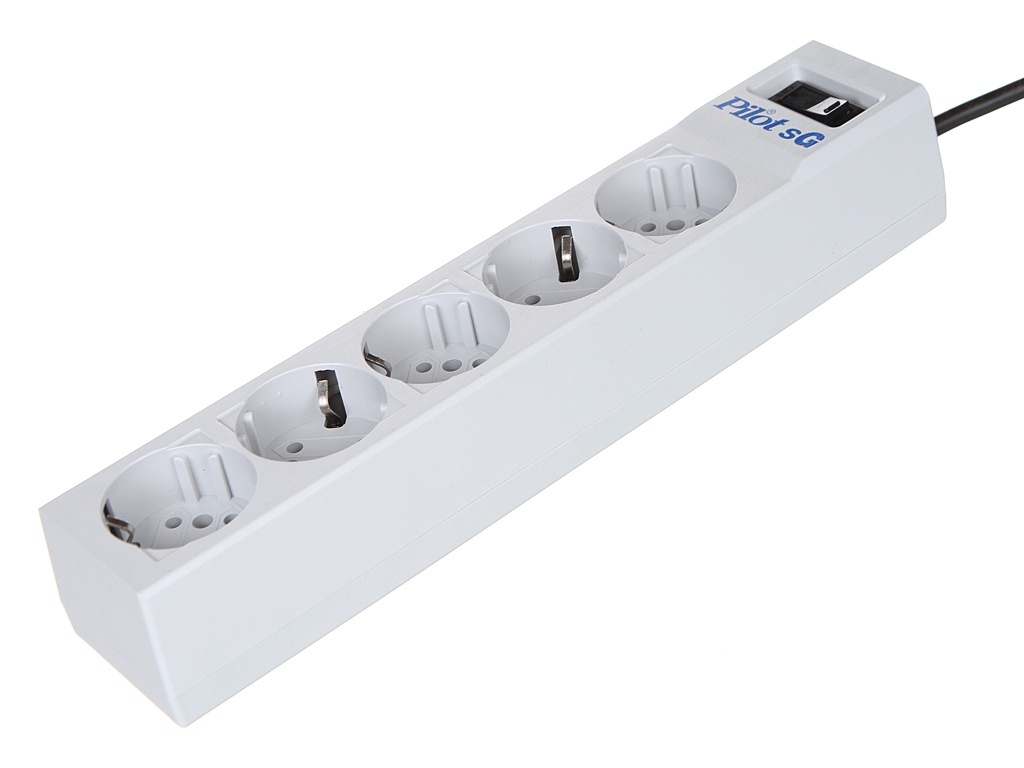 фото Сетевой фильтр zis pilot sg 5x10 5/10 sockets 1.8m white