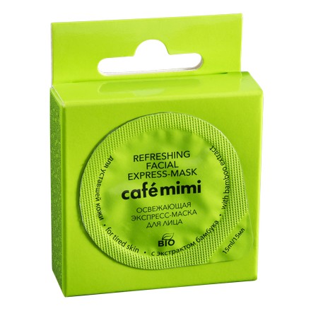 

Набор, Cafemimi, Экспресс-маска для лица «Освежающая», 15 мл, 2 шт.