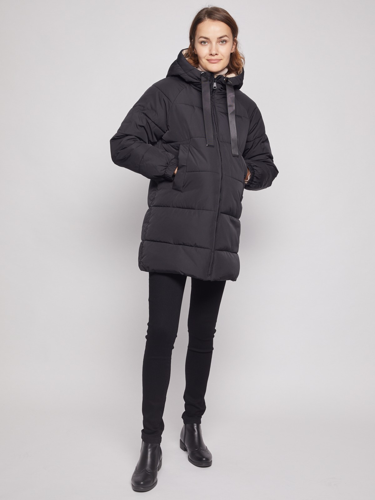 

Куртка женская Zolla 021345239164 черная XS, 021345239164