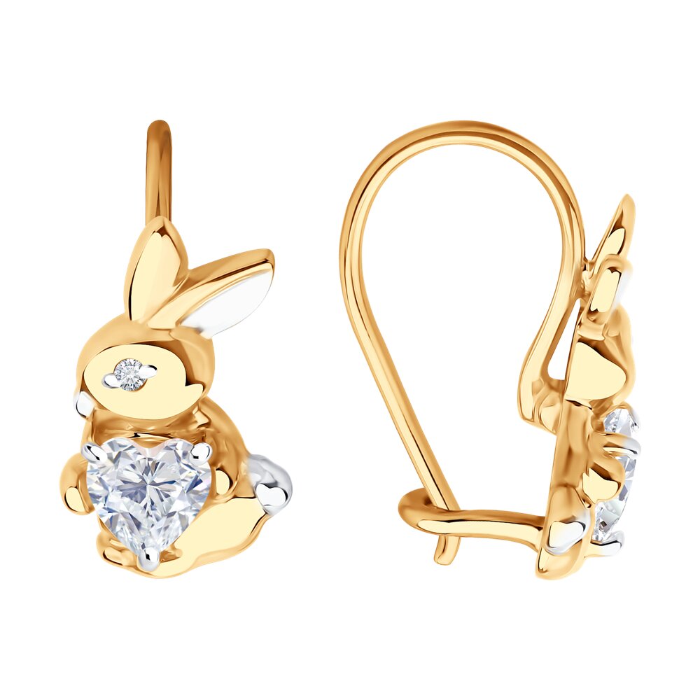 

Серьги из золота Diamant 51-120-02852-1, фианит, 51-120-02852-1