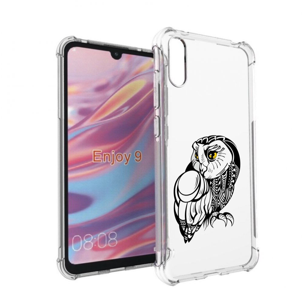 

Чехол бампер MyPads сова-красотка для Huawei Enjoy 9, Прозрачный, Tocco