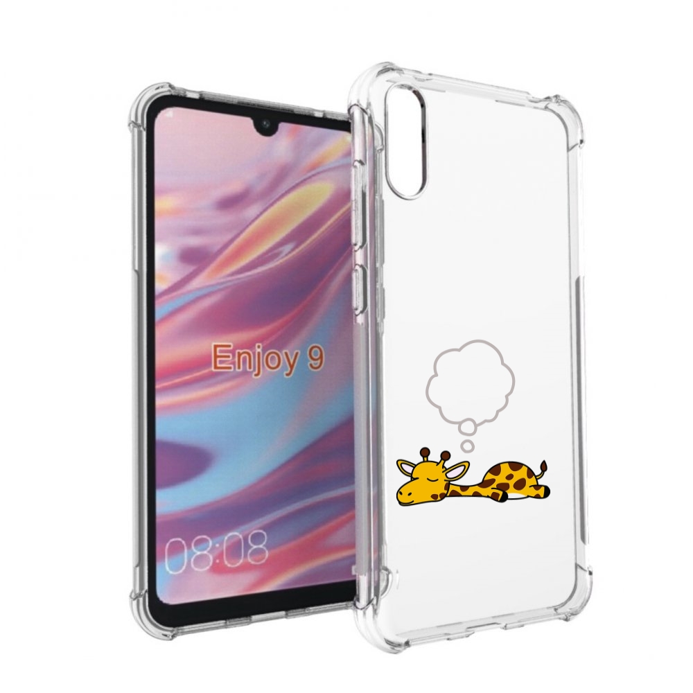 

Чехол бампер MyPads спящий-жираф детский для Huawei Enjoy 9, Прозрачный, Tocco