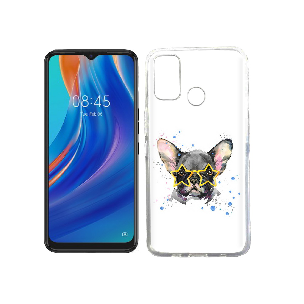 

Чехол MyPads Tocco для Tecno Spark 7T буля в очках, Прозрачный, Tocco