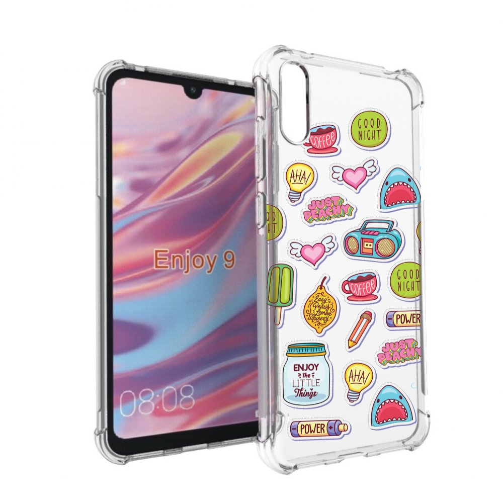 

Чехол бампер MyPads стикер-пак для Huawei Enjoy 9, Прозрачный, Tocco