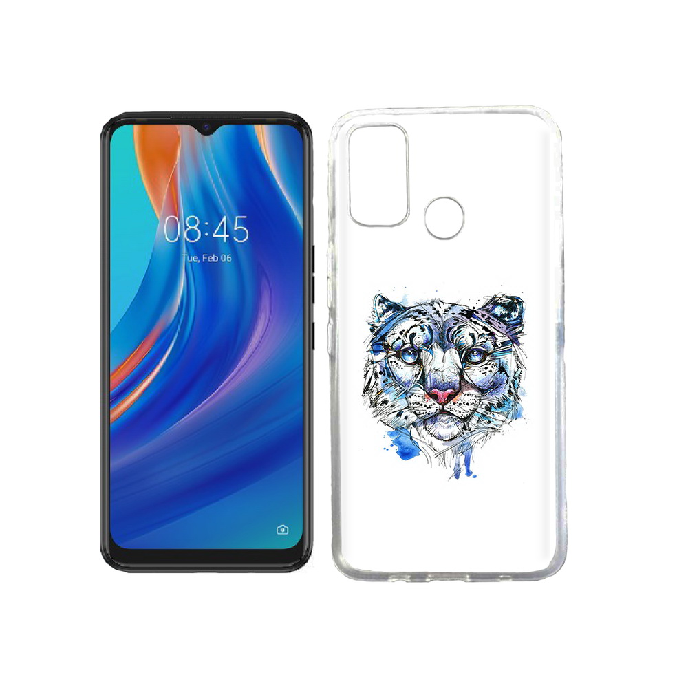 

Чехол MyPads Tocco для Tecno Spark 7T водяной тигр, Прозрачный, Tocco