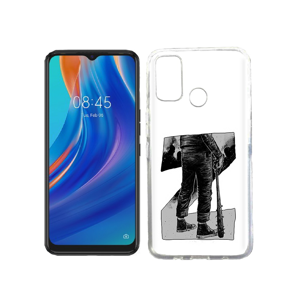 

Чехол MyPads Tocco для Tecno Spark 7T воин черно белый, Tocco