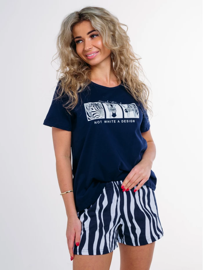 

Пижама женская Cool Look Зебра-Ш синяя 46 RU, Синий, Ш-8