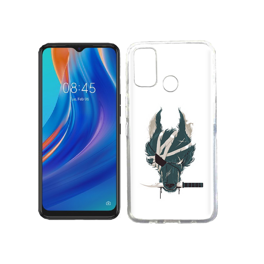 

Чехол MyPads Tocco для Tecno Spark 7T волк-разбойник, Прозрачный, Tocco