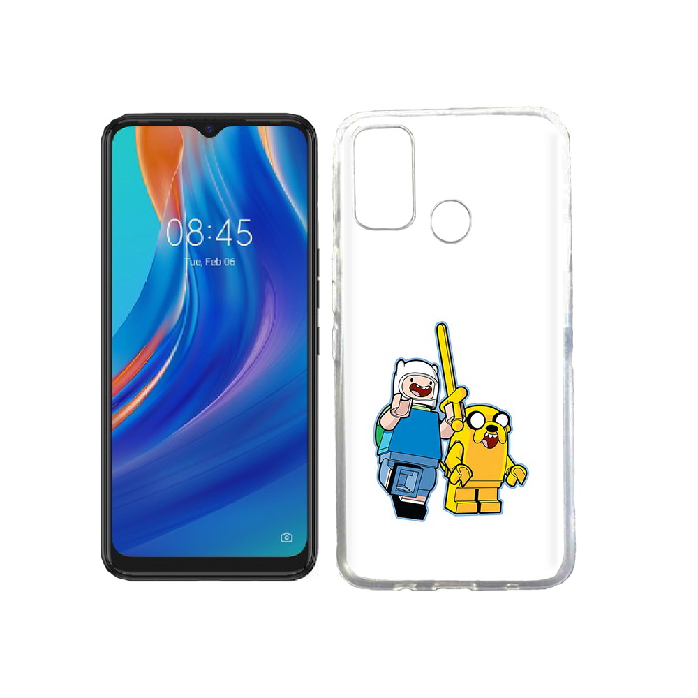 

Чехол MyPads Tocco для Tecno Spark 7T время приключений лего, Прозрачный, Tocco