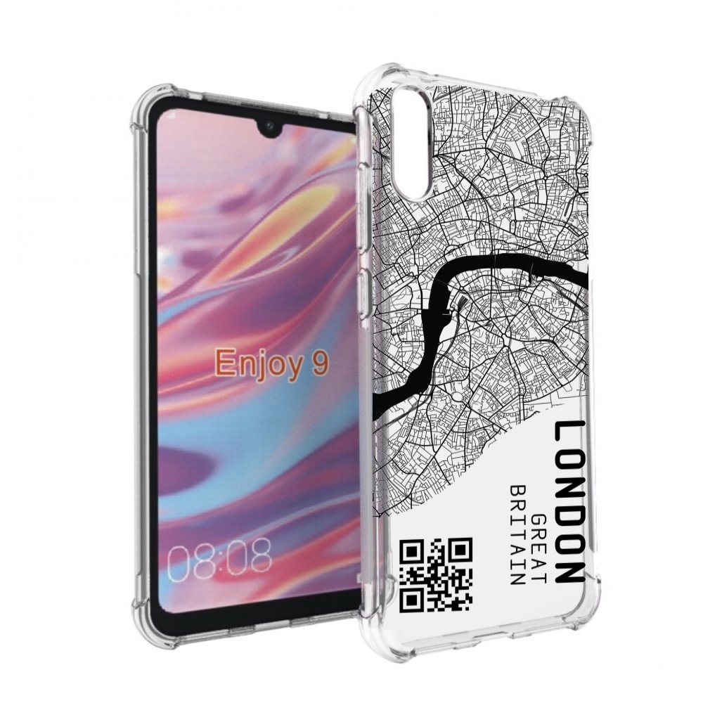 

Чехол бампер MyPads схема-лондон для Huawei Enjoy 9, Прозрачный, Tocco