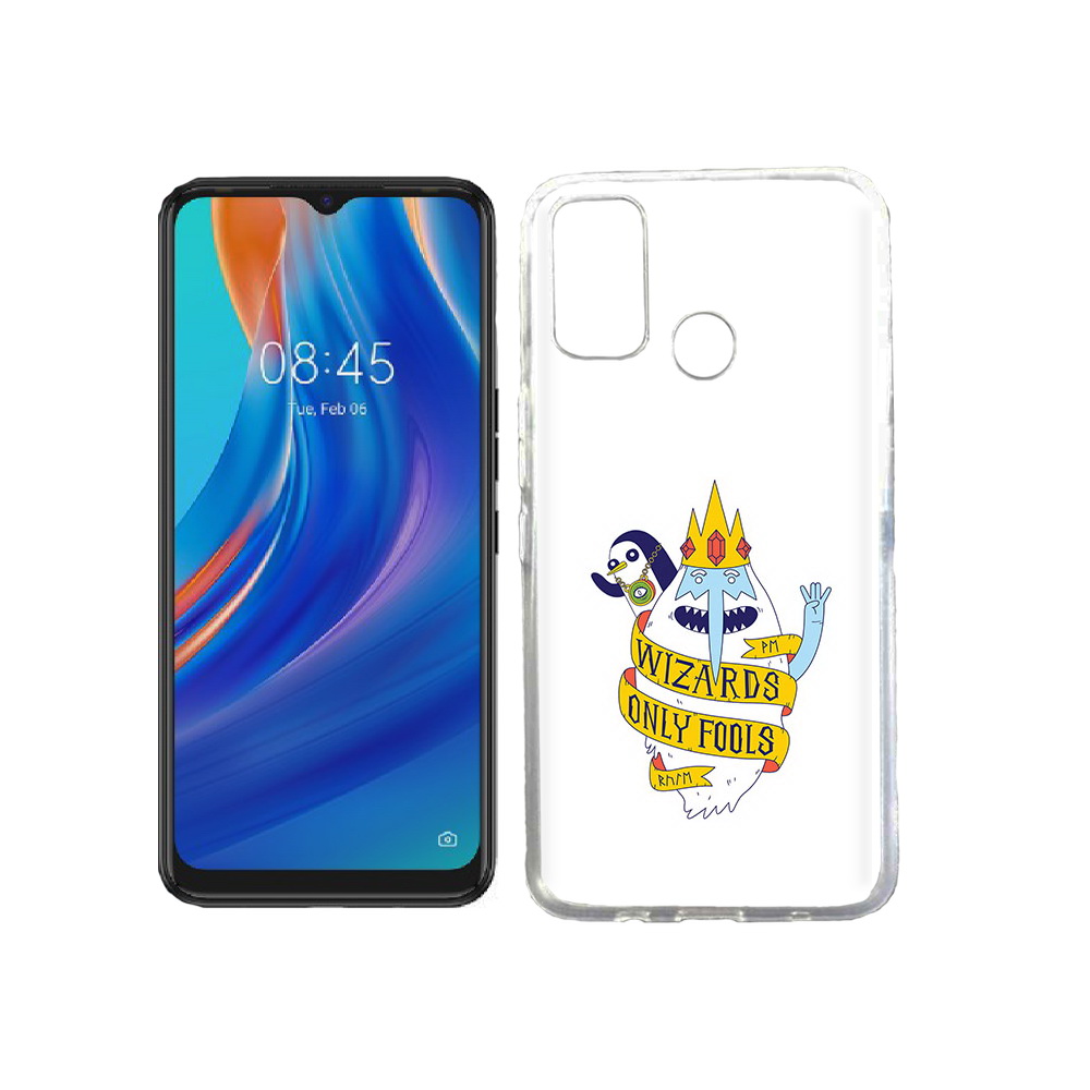 

Чехол MyPads Tocco для Tecno Spark 7T время приключений снежный король, Прозрачный, Tocco