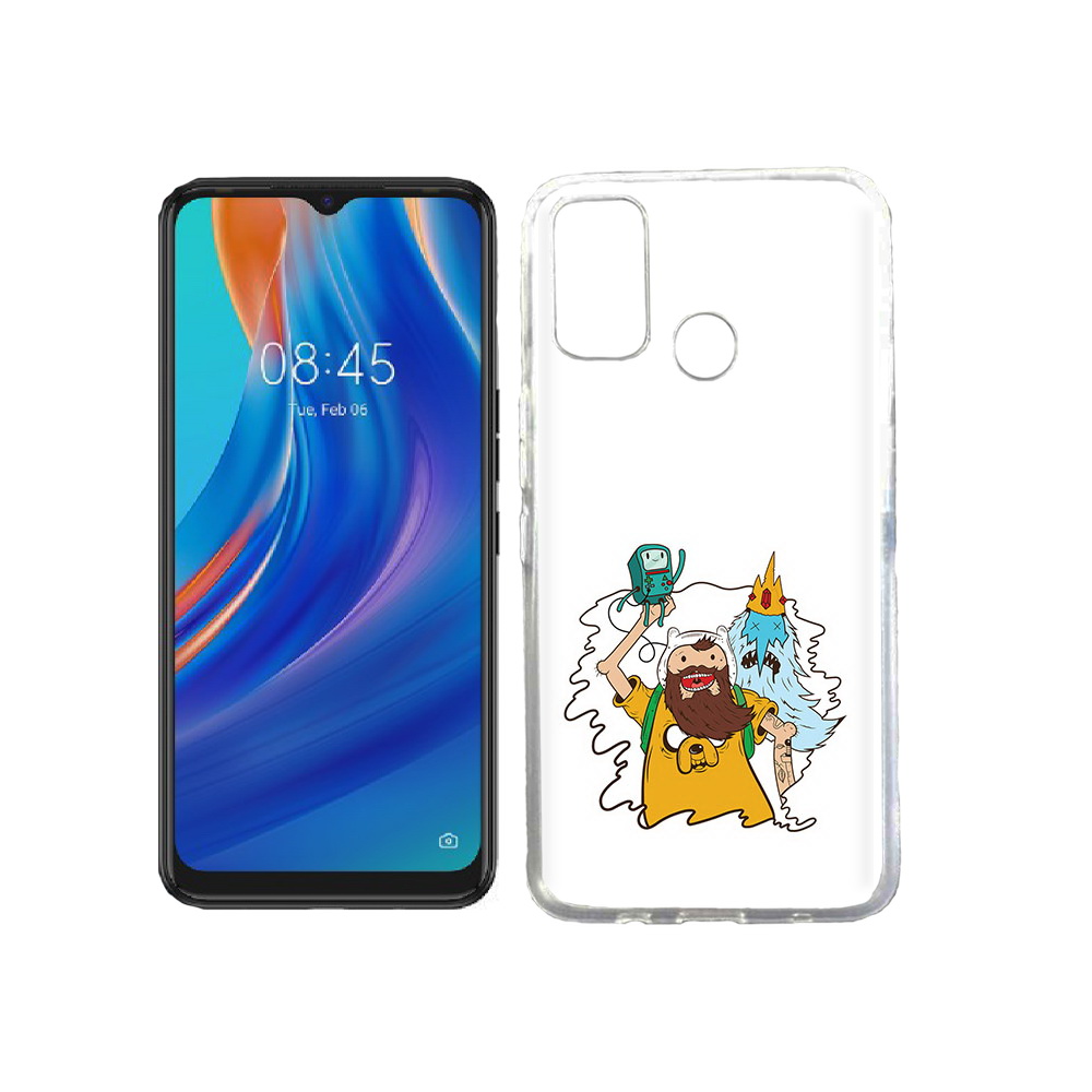 

Чехол MyPads Tocco для Tecno Spark 7T время приключений старый Финн, Прозрачный, Tocco