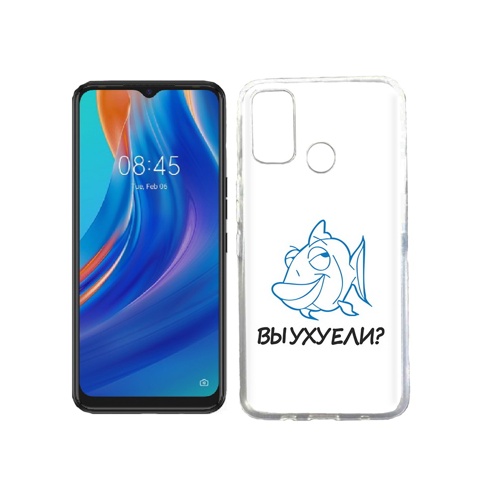 

Чехол MyPads Tocco для Tecno Spark 7T вы ухуели, Прозрачный, Tocco