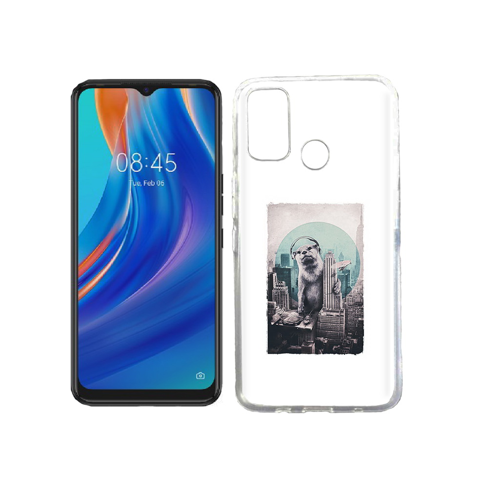 

Чехол MyPads Tocco для Tecno Spark 7T выдра в городе, Прозрачный, Tocco