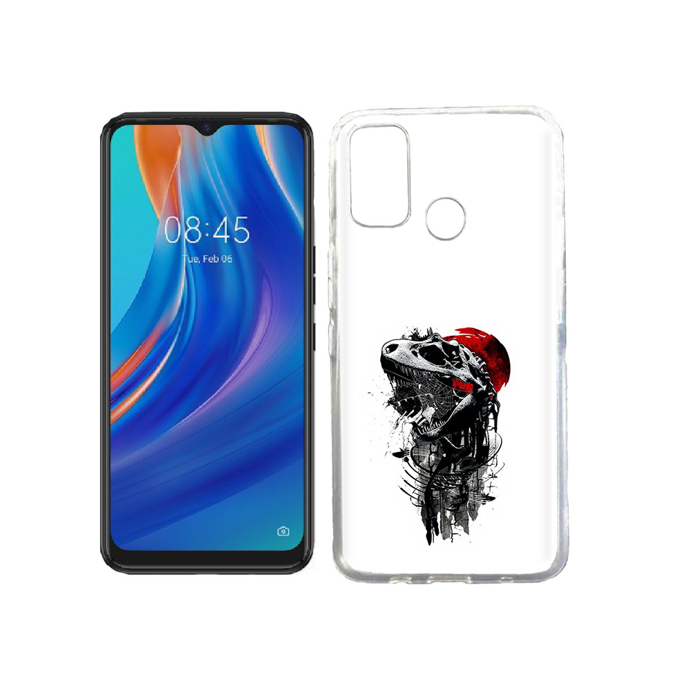 

Чехол MyPads Tocco для Tecno Spark 7T вымерший динозавр, Прозрачный, Tocco