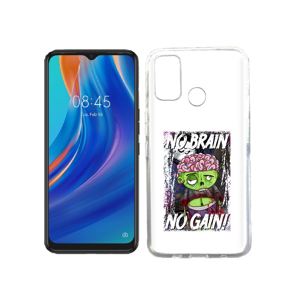 

Чехол MyPads Tocco для Tecno Spark 7T глупый зомби, Прозрачный, Tocco