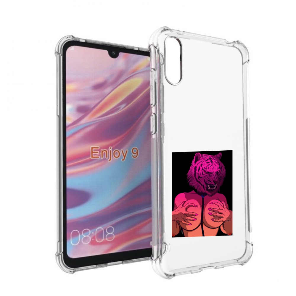 

Чехол бампер MyPads тигр с секретом женский для Huawei Enjoy 9, Прозрачный, Tocco