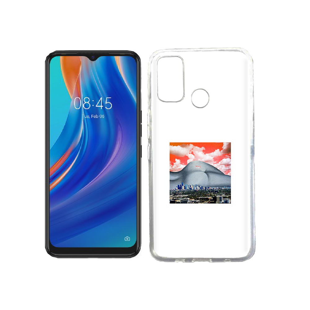 

Чехол MyPads Tocco для Tecno Spark 7T город с девушкой на фоне, Прозрачный, Tocco