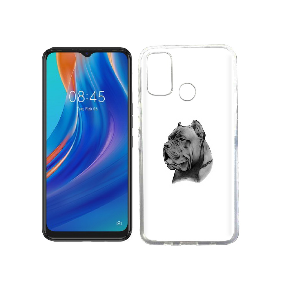 

Чехол MyPads Tocco для Tecno Spark 7T грозный бульдог, Прозрачный, Tocco