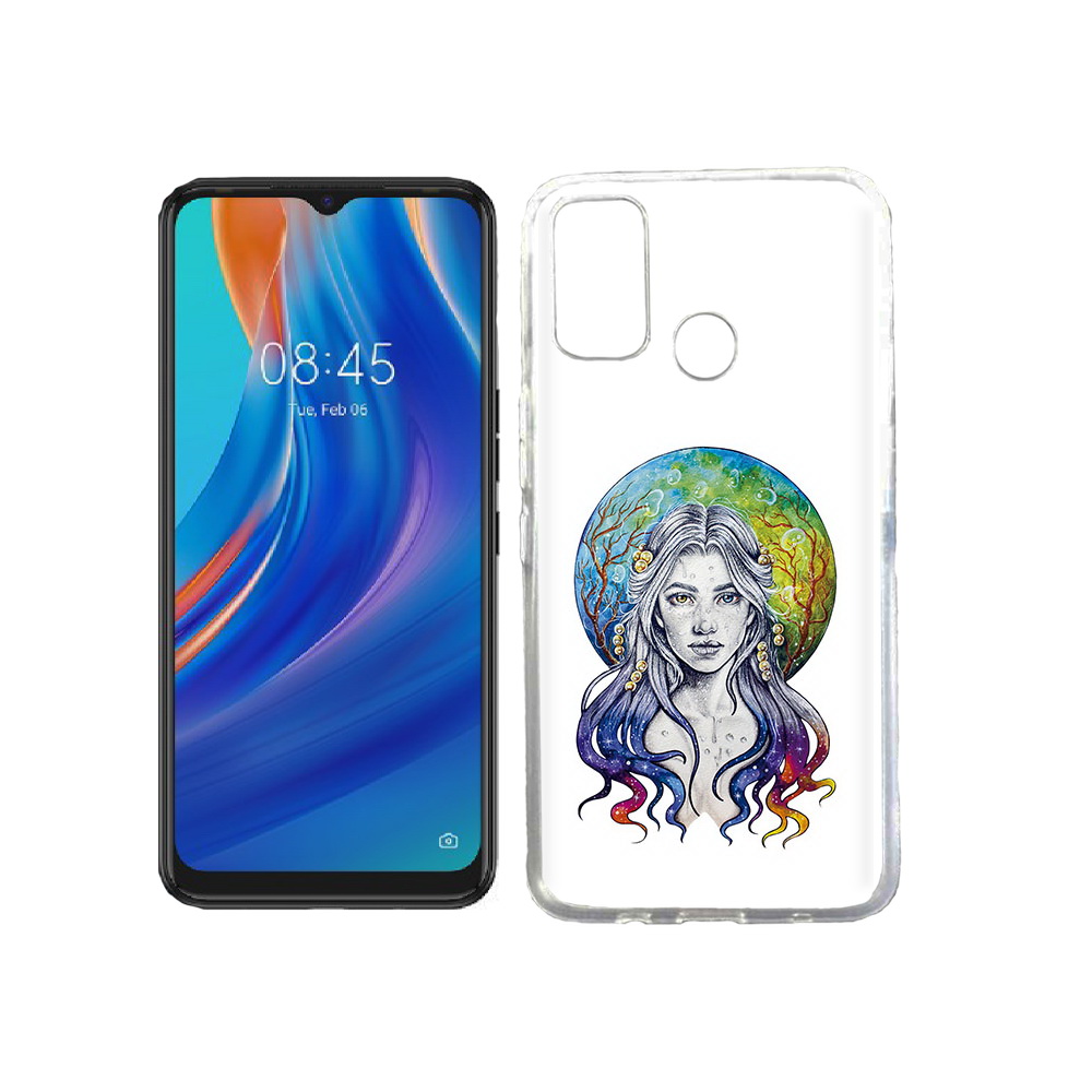

Чехол MyPads Tocco для Tecno Spark 7T девушка с красивыми волосами, Прозрачный, Tocco