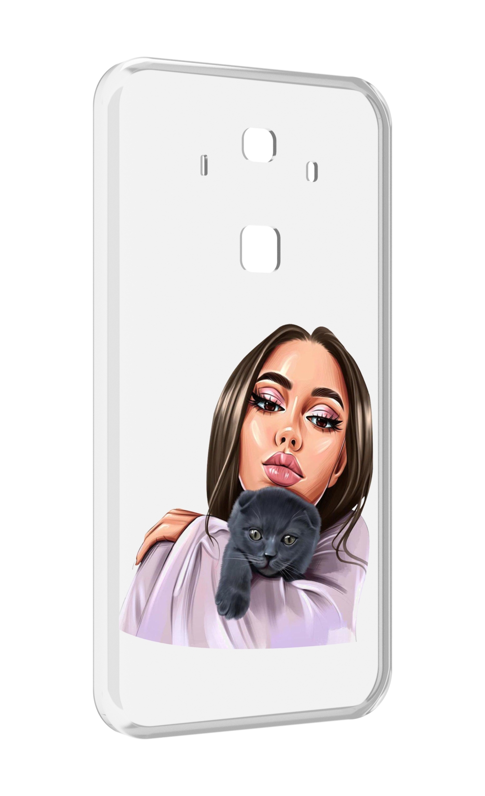 

Чехол MyPads нарисованная-девушка-с-котом женский для Huawei Mate 10 Pro, Прозрачный, Tocco