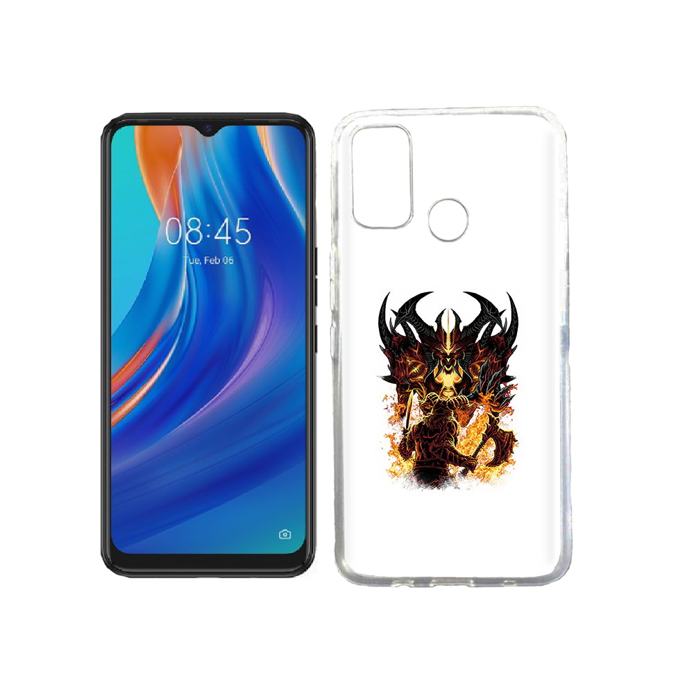

Чехол MyPads Tocco для Tecno Spark 7T демон shadow fiend, Прозрачный, Tocco
