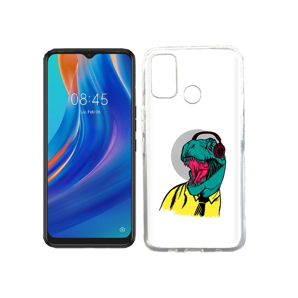 

Чехол MyPads Tocco для Tecno Spark 7T дино, Прозрачный, Tocco