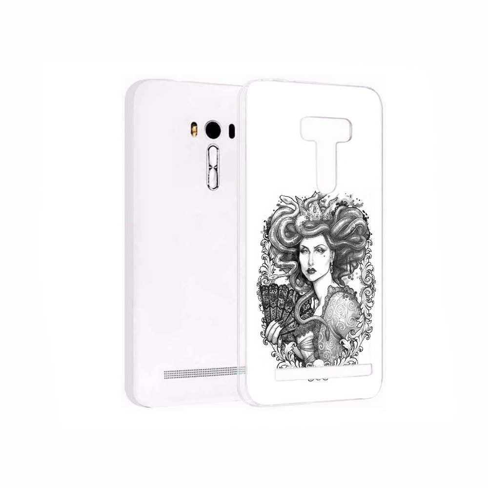 Чехол MyPads Tocco для Asus ZenFone 2 Laser (ZE550KL) медуза черно белый