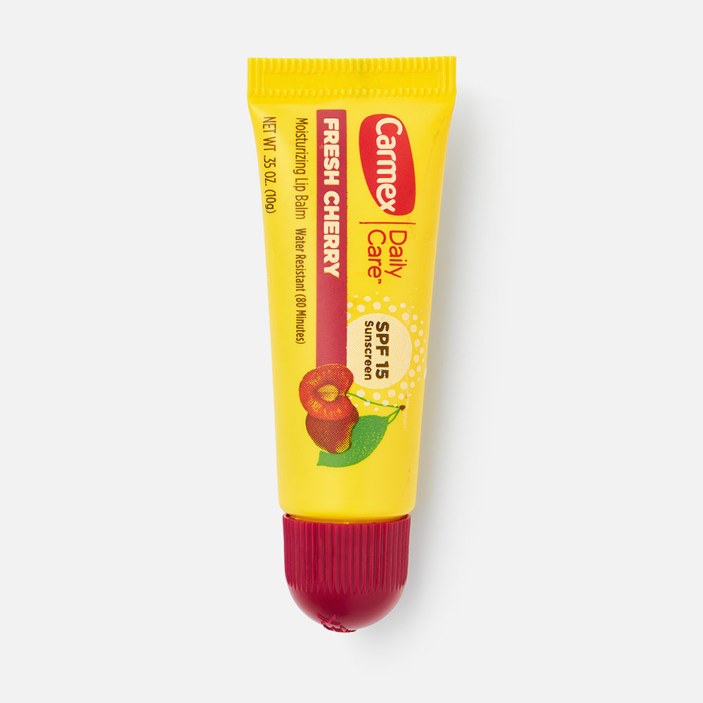 Бальзам для губ Carmex SPF15 защитный, в тубе, вишня 10 г