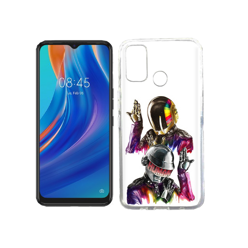 

Чехол MyPads Tocco для Tecno Spark 7T диско космонавты, Прозрачный, Tocco