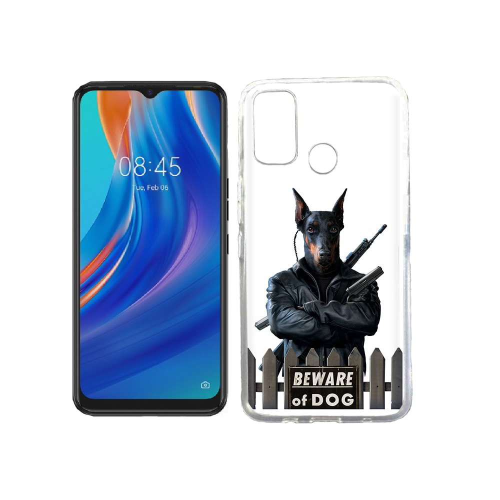 

Чехол MyPads Tocco для Tecno Spark 7T доберман, Прозрачный, Tocco