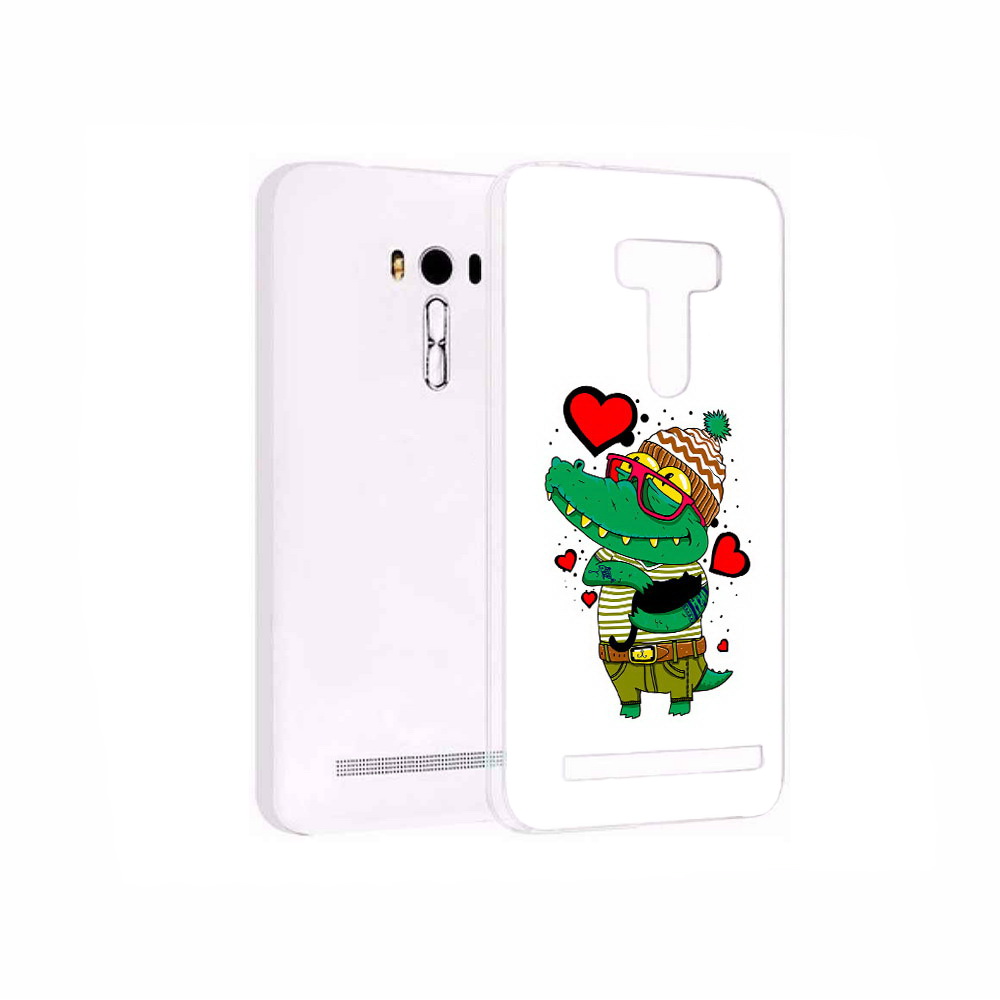 Чехол MyPads Tocco для Asus ZenFone 2 Laser (ZE550KL) Влюбленный крокодил