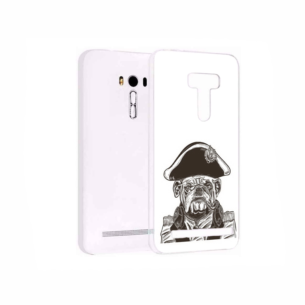 

Чехол MyPads Tocco для Asus ZenFone 2 Laser (ZE550KL) мопс генерал, Прозрачный, Tocco
