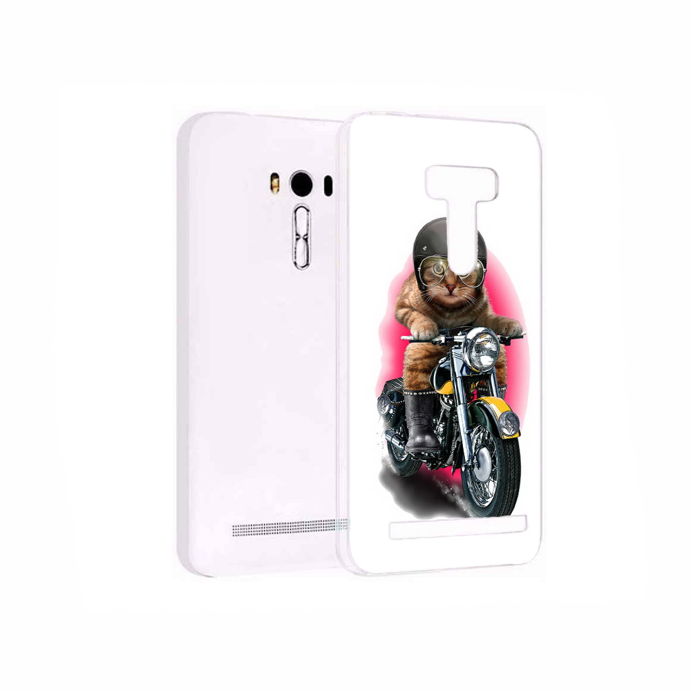 Чехол MyPads Tocco для Asus ZenFone 2 Laser (ZE550KL) мото-кот