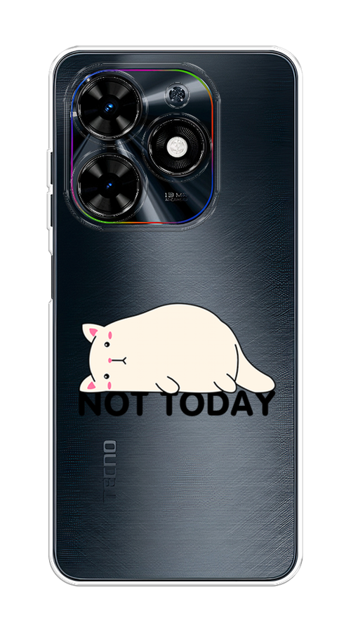 

Чехол на Tecno Spark Go 2024 "Cat not today", Белый;розовый;черный, 304650-1