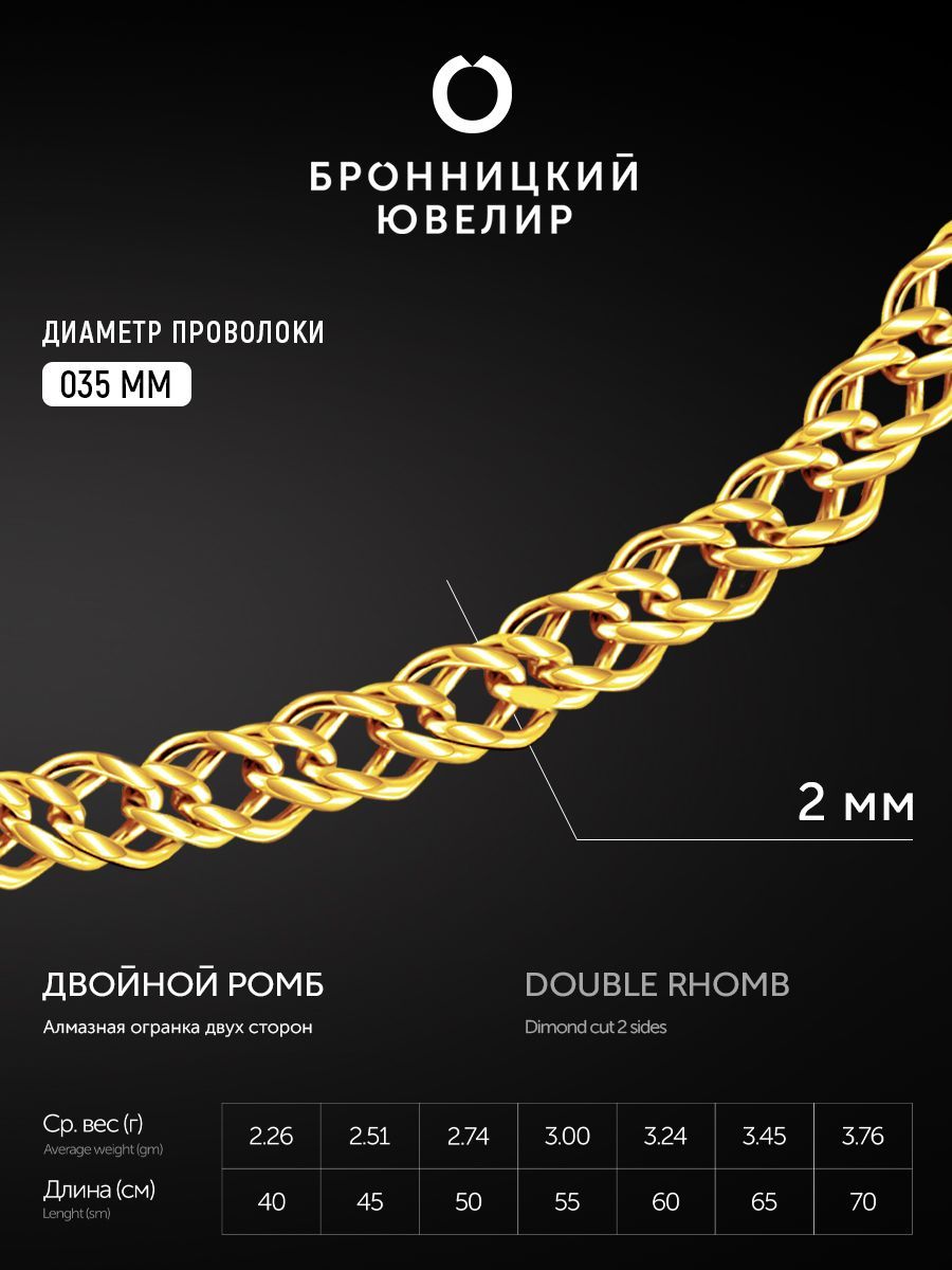 

Цепочка из серебра 55 см Бронницкий ювелир Z10350501, Z10350501