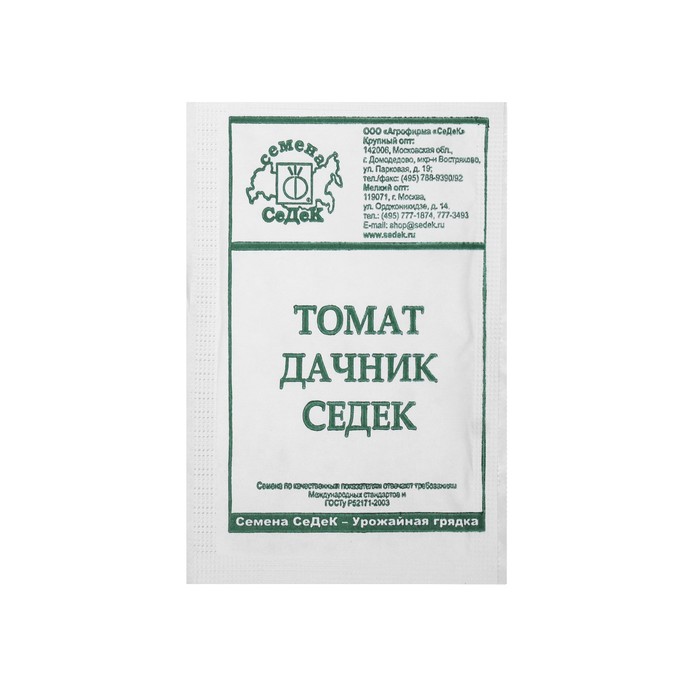 

Семена Томат Дачник СеДеК, б/п, 0,1 г