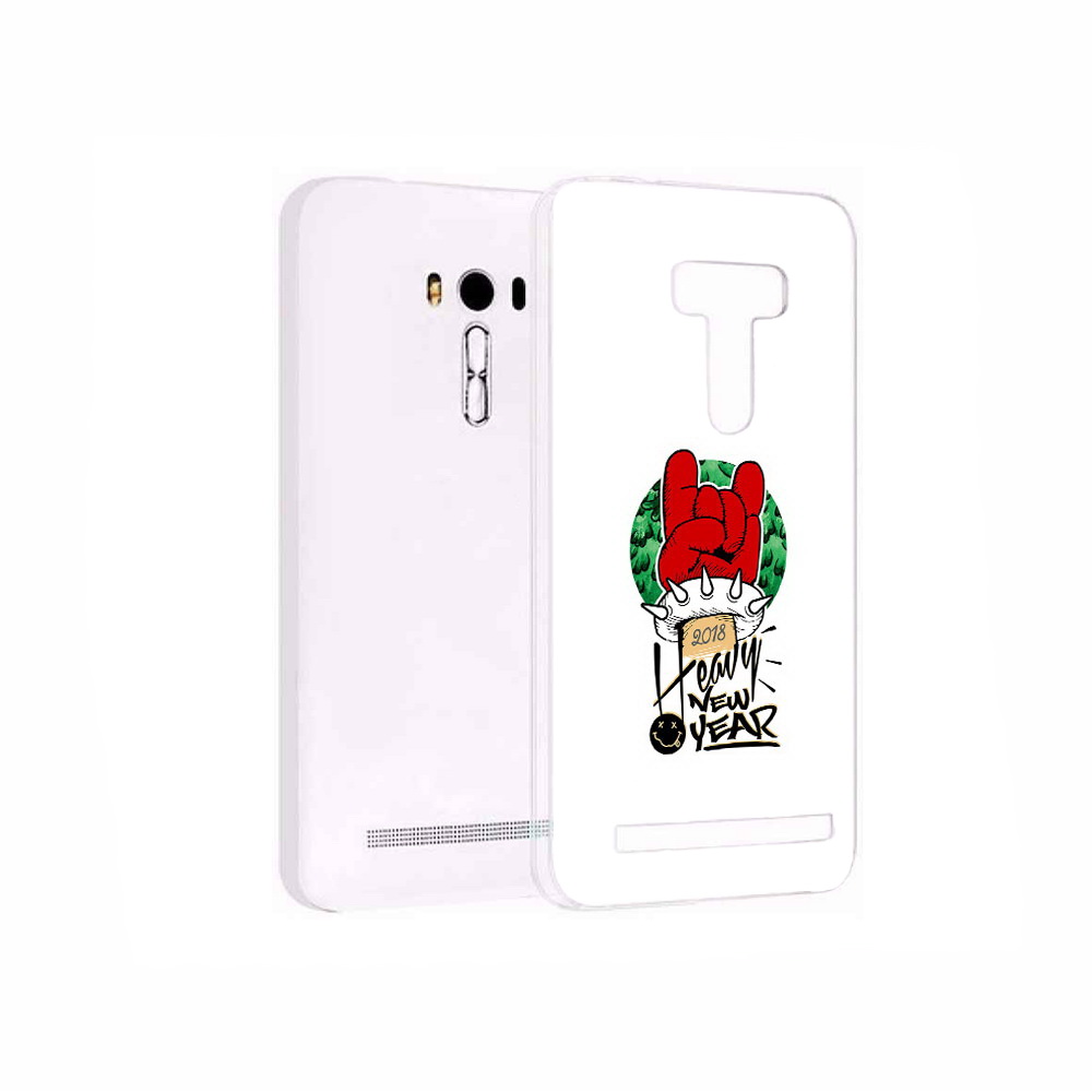 

Чехол MyPads Tocco для Asus ZenFone 2 Laser (ZE550KL) Гангстер новый год, Прозрачный, Tocco