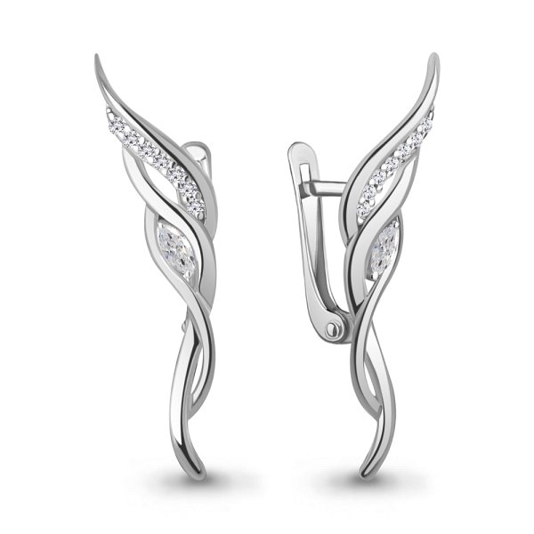 

Серьги из серебра TEO MAORI 8400150А.5, фианит, 8400150А.5
